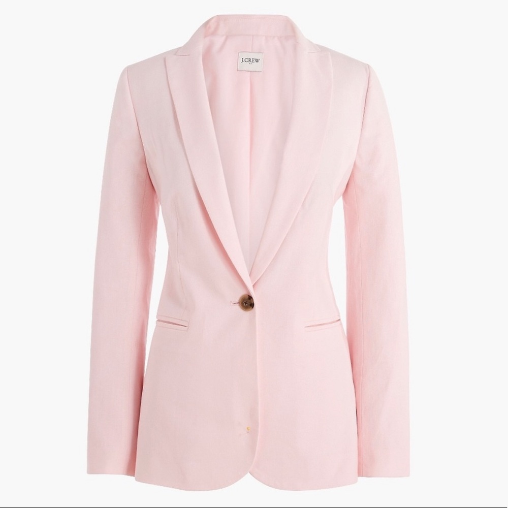 J. Crew Factory Linen-Cotton Holland Blazer Jacket - Picture 1 of 5